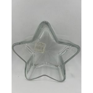 Libbey‎ Home Decorative Star Shaped Clear Glass 6" Wide Holiday Candy Bowl